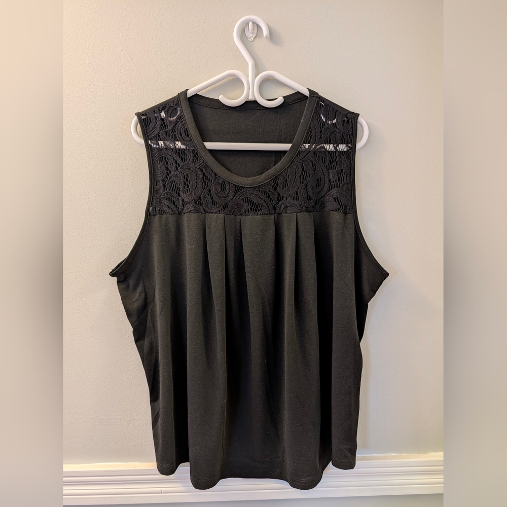 Elegant Black Lace Women's Top